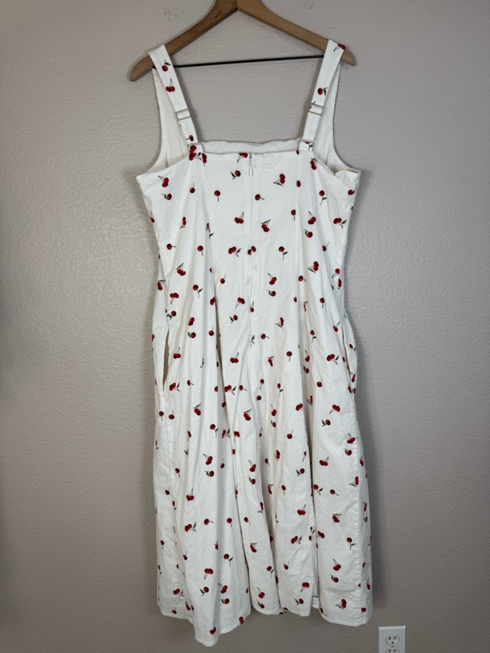 Abercrombie & Fitch Mila Stretch Midi Dress in Cherry Print ๐ size XXLP $110 - Picture 13 of 16